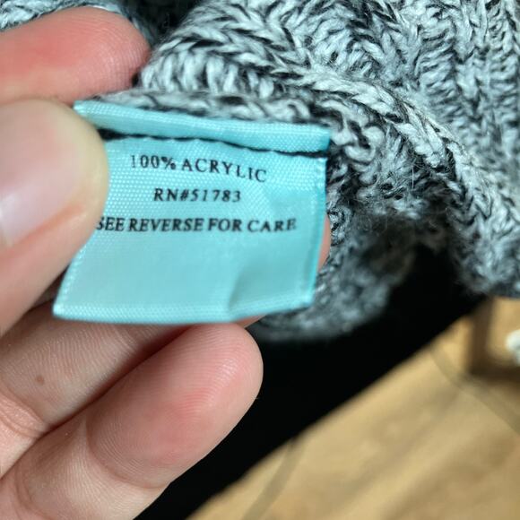 Maurices Womens Sweater Gray Cowl Neck Short Sleeve Knit Pullover Stretch Large - Picture 7 of 12